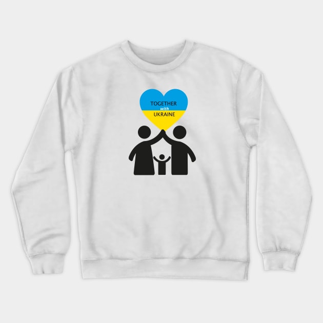 Together with Ukraine Crewneck Sweatshirt by grafart